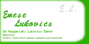 emese lukovics business card
